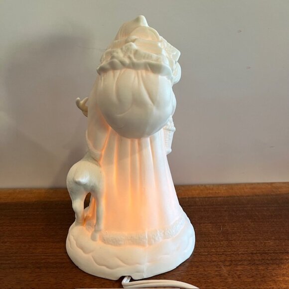 Jade Porcelain Electric Light Up Santa and Reindeer with Box - Picture 5 of 8